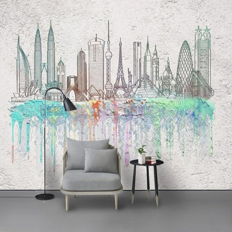 Современные акварельные силуэт – обзор и цена Commercial Wallpaper Printing