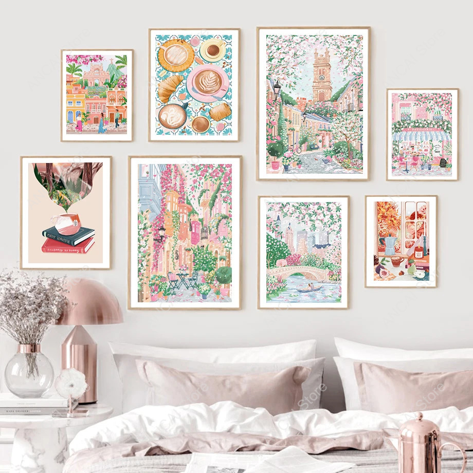 Commercial Wall Printing - Кофейня на Коммерческой улице, послеобеденный чай,